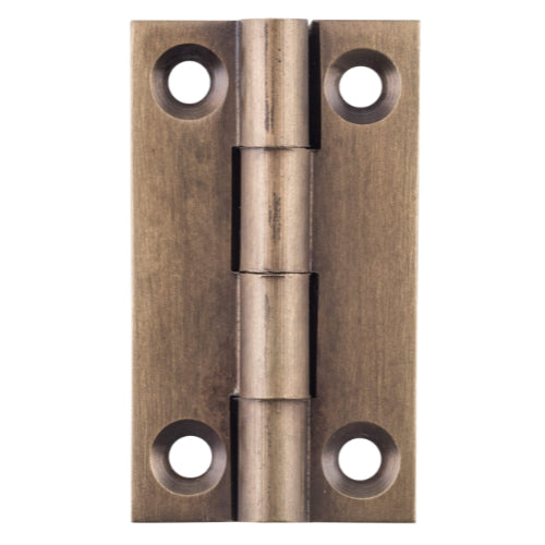 Cabinet Hinge Fixed Pin Antique Brass H38xW22mm in Antique Brass