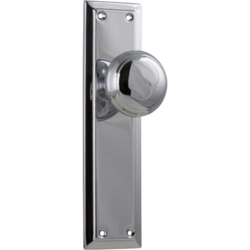 Door Knob Richmond Latch Pair Chrome Plated H200xW50xP62mm in Chrome Plated