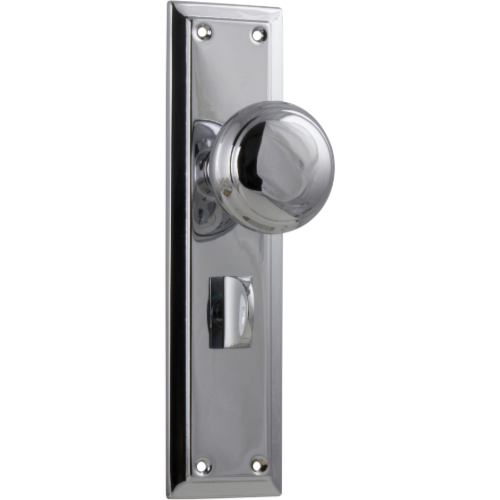 Door Knob Richmond Privacy Pair Chrome Plated H200xW50xP62mm in Chrome Plated
