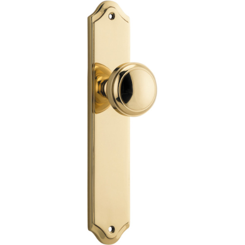 Door Knob Paddington Shouldered Latch Polished Brass H237xW50xP68mm in Polished Brass