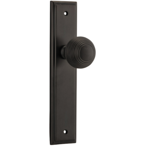 Door Knob Guildford Stepped Latch Signature Brass H237xW50xP60mm in Signature Brass