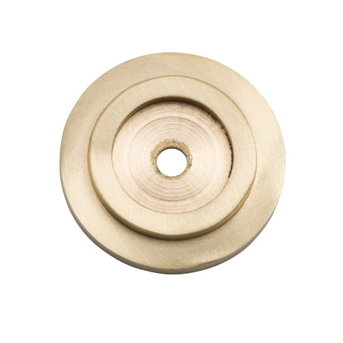 Backplate For Domed Cupboard Knob Unlacquered Satin Brass D32mm in Unlacquered Satin Brass