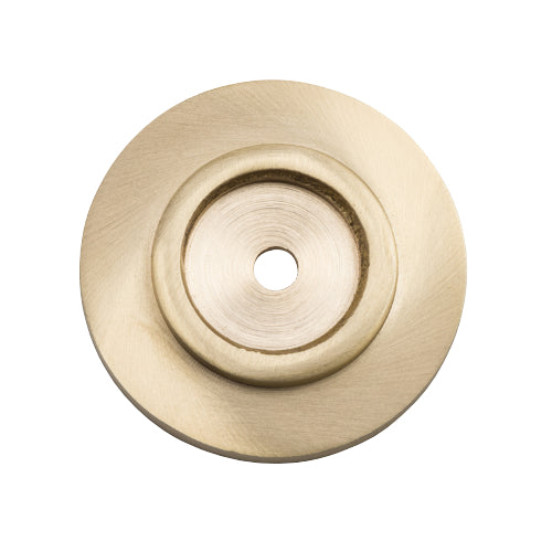 Backplate For Domed Cupboard Knob Unlacquered Satin Brass D38mm in Unlacquered Satin Brass