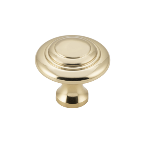 Cupboard Knob Domed Polished Brass D32xP29mm in Polished Brass