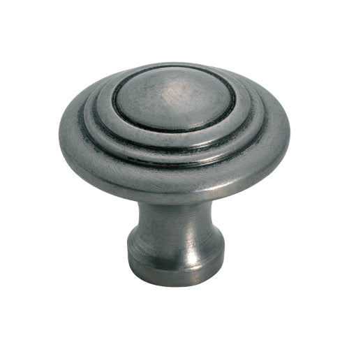 Cupboard Knob Domed Iron Polished Metal D38xP35mm in Iron Polished Metal
