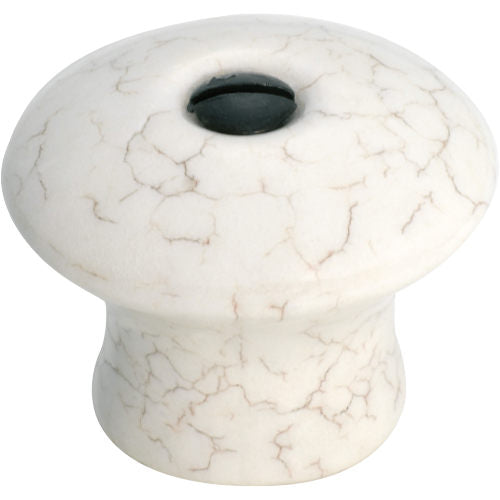 Cupboard Knob Crazed Ivory Porcelain D32xP32mm in Crazed Ivory Porcelain