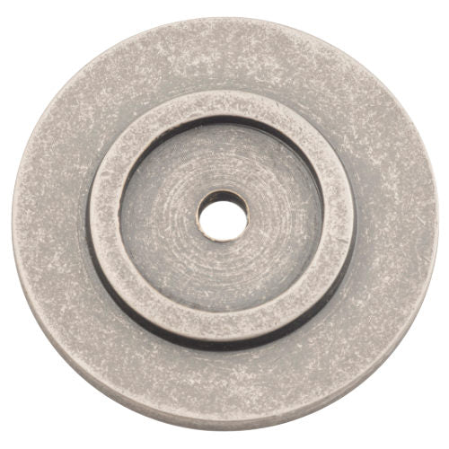 Backplate For Domed Cupboard Knob Rumbled Nickel D32mm in Rumbled Nickel