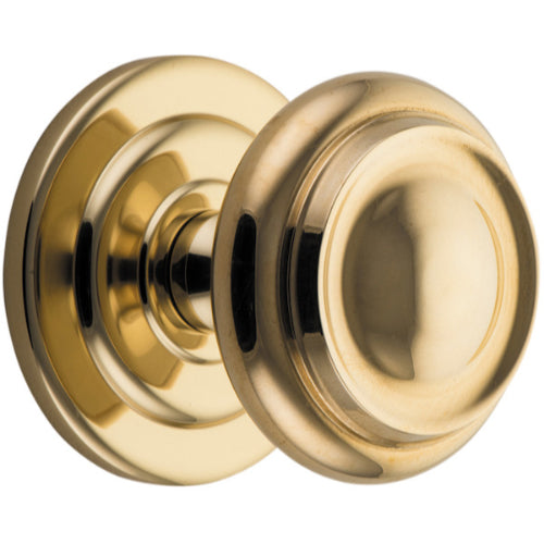 Centre Door Knob Sarlat Polished Brass D98xP99mm BP107mm in Polished Brass