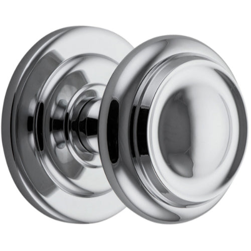 Centre Door Knob Sarlat Polished Chrome D98xP99mm BP107mm in Polished Chrome