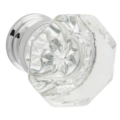 Cupboard Knob Sophia Glass Chrome Plated D41xP47mm BP27mm in Chrome Plated