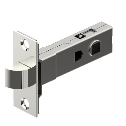Tube Latch, Bolt Through, 7.6mm Brass Hub - 60mm Backset in Polished Stainless