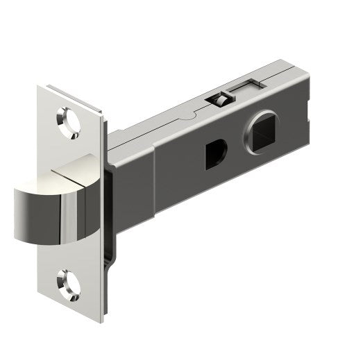 Brass tube latch with bolt through design, 7.6mm diameter, 60mm backset, by Style Finish Doorware, shown with latch components.