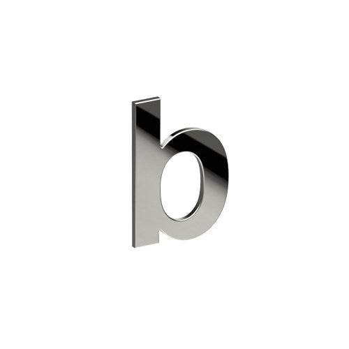 Stainless Steel Letter 'B' 80mm x 60mm in Polished Stainless