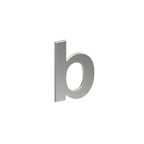 Stainless Steel Letter 'B' 80mm x 60mm in Satin Stainless