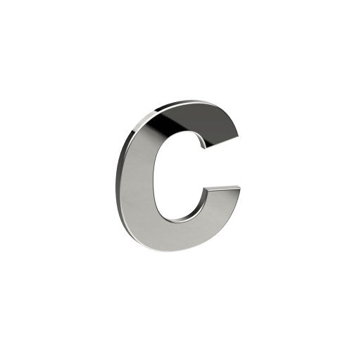 Stainless Steel Letter 'C' 80mm x 60mm in Polished Stainless
