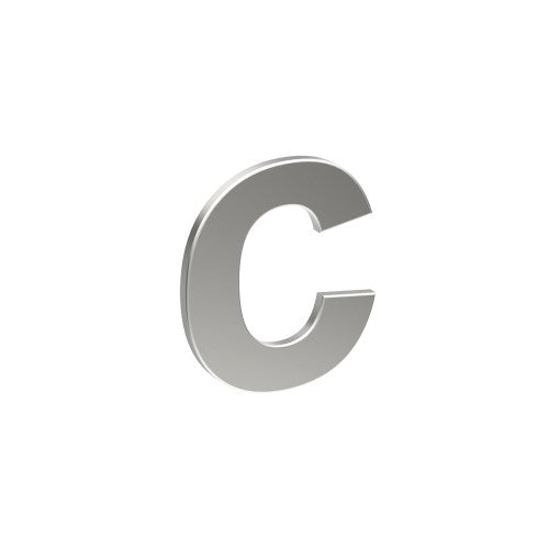 Stainless Steel Letter 'C' 80mm x 60mm in Satin Stainless