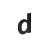 Stainless Steel Letter 'D' 80mm x 60mm in Black