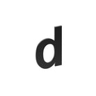Stainless Steel Letter 'D' 80mm x 60mm in Black
