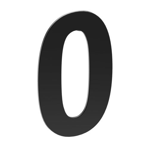 Stainless Steel Number '0' 130mm x 90mm in Matt Black