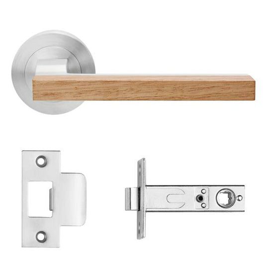 Timber Zola set on R10 inc. latch bolt 60mm B/S in Special Finish 2