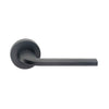 MDZ Lever 01 on Ø53mm Round Rose. in Black