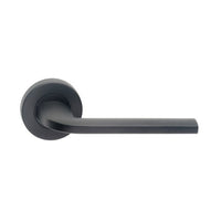 MDZ Lever 01 on Ø53mm Round Rose. in Black