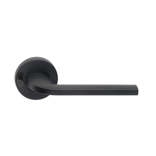 MDZ Lever 01 on Integrated Privacy Ø53 Round Rose, inc. Privacy Latch. in Black