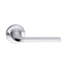 MDZ Lever 01 on Integrated Privacy Ø53 Round Rose, inc. Privacy Latch. in Polished Chrome