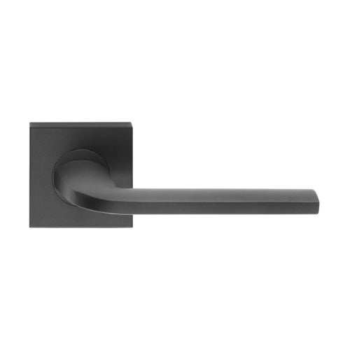 MDZ Lever 01 on 57mm x 57mm Square Rose. 316 in Black