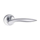 MDZ Lever 06 on Ø53mm Round Rose. in Polished Chrome