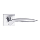 MDZ Lever 06 on 57mm x 57mm Square Rose. 316 in Polished Chrome
