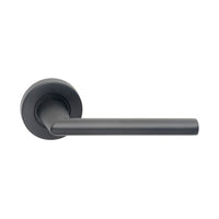MDZ Lever 08 on Ø53mm Round Rose. in Black