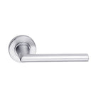 MDZ Lever 08 on Ø53mm Round Rose. in Polished Chrome