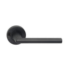 MDZ Lever 08 on Integrated Privacy Ø53 Round Rose, inc. Privacy Latch. in Black