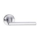 MDZ Lever 08 on Integrated Privacy Ø53 Round Rose, inc. Privacy Latch. in Polished Chrome