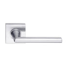 MDZ Lever 08 on 57mm x 57mm Square Rose. 316 in Polished Chrome