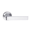 MDZ Lever 10 on Integrated Privacy Ø53 Round Rose, inc. Privacy Latch. in Polished Chrome