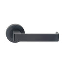MDZ Lever 12 on Ø53mm Round Rose. in Black