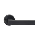 MDZ Lever 12 on Integrated Privacy Ø53 Round Rose, inc. Privacy Latch. in Black