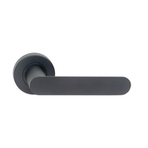 MDZ Lever 17 on Ø53mm Round Rose. in Black