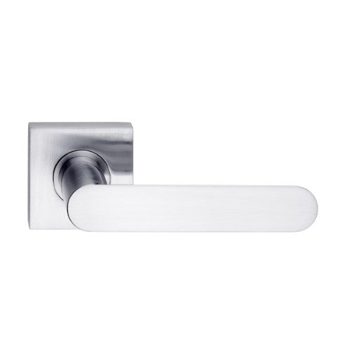 MDZ Lever 17 on 57mm x 57mm Square Rose. 316 in Polished Chrome