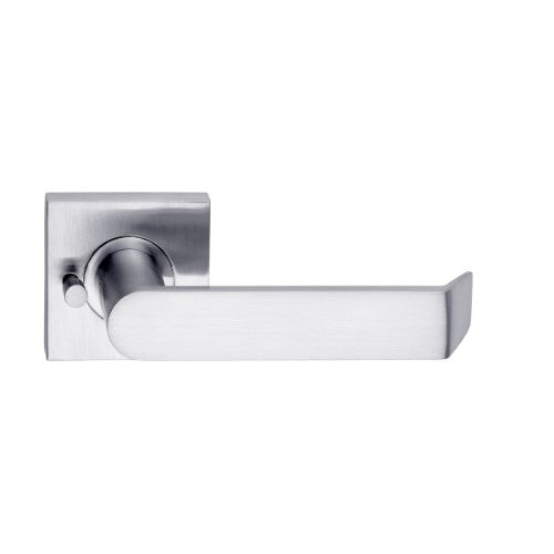 MDZ Lever 24 on Integrated Privacy 57mm x 57mm Square Rose. in Polished Chrome