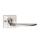 MDZ Lever 25 on Integrated Privacy 57mm x 57mm Square Rose. 316 Marine Grade (Pair) in Polished Stainless Steel