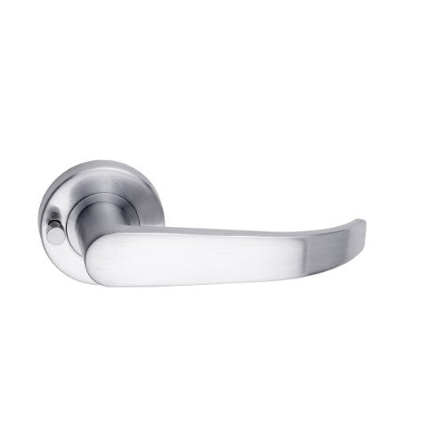MDZ Lever 26 on Integrated Privacy Ø53 Round Rose, inc. Privacy Latch. in Polished Chrome