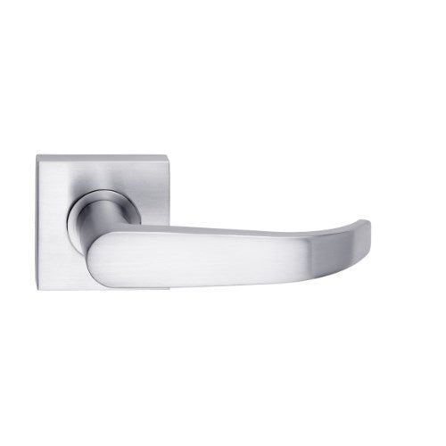 MDZ Lever 26 on 57mm x 57mm Square Rose. 316 in Polished Chrome