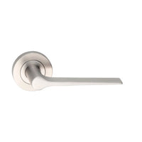 MDZ Lever 34 on Ø53mm Round Rose. 316 Marine Grade (Pair) in Polished Stainless Steel