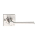 MDZ Lever 34 on Integrated Privacy 57mm x 57mm Square Rose. 316 Marine Grade (Pair) in Polished Stainless Steel