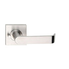 MDZ Lever 37 on Integrated Privacy 57mm x 57mm Square Rose. 316 Marine Grade (Pair) in Polished Stainless Steel