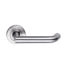 MDZ Lever 82T on Ø53mm Round Rose. 316 Marine Grade (Pair) in Polished Stainless Steel