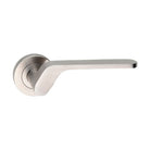 MDZ Lever 114 on Ø53mm Round Rose. 316 Marine Grade (Pair) in Polished Stainless Steel